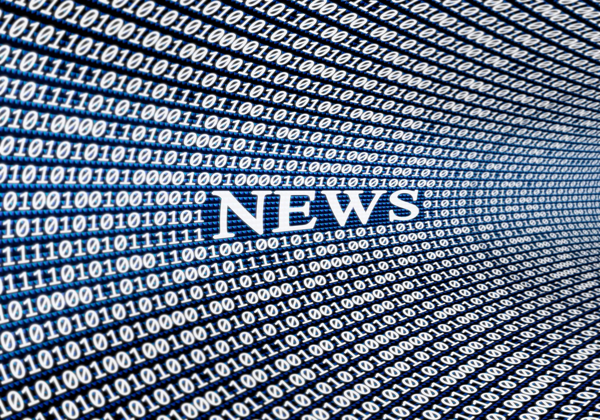 Digital news graphic on a screen