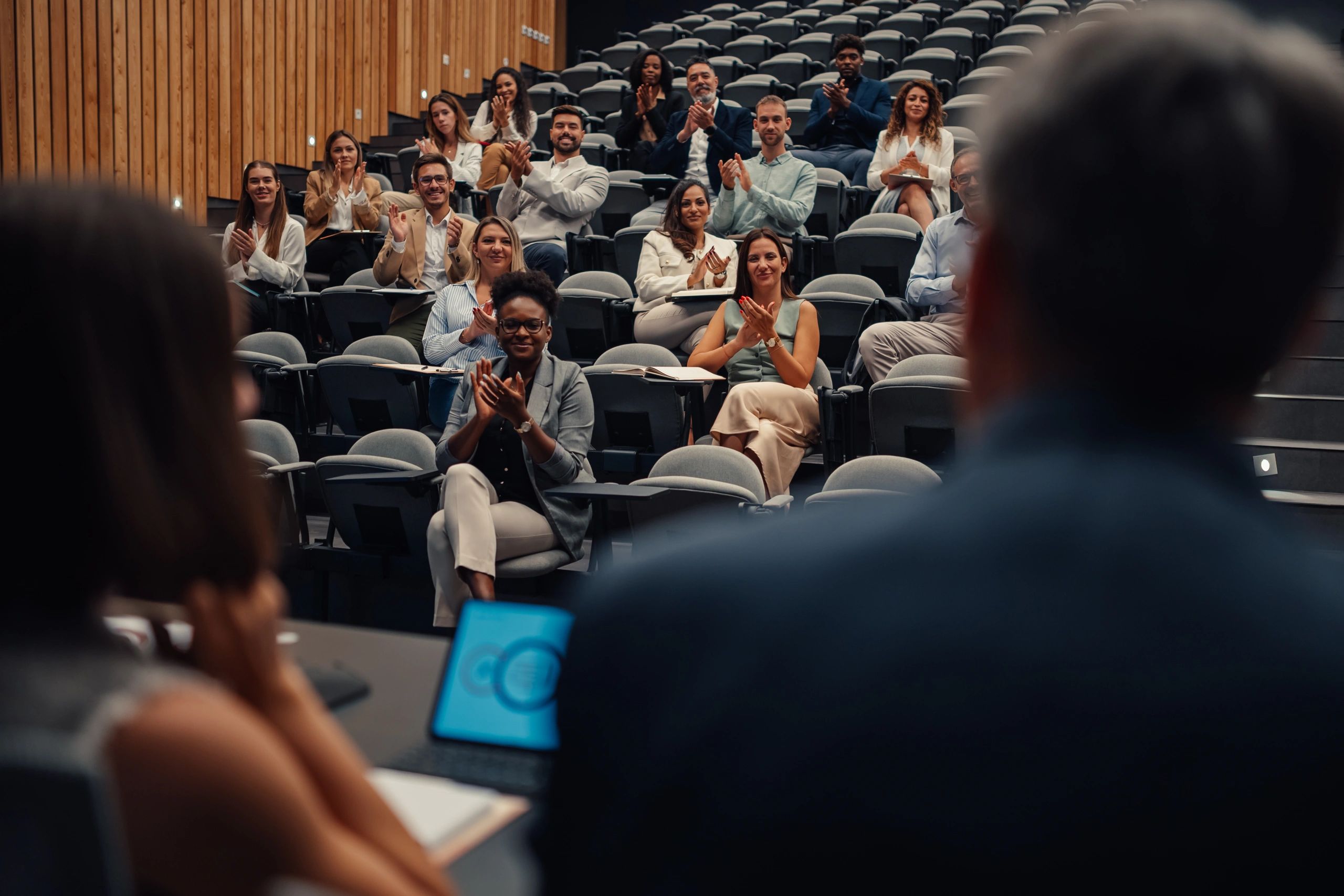 Audience following a public affairs event